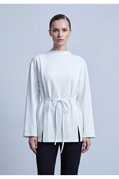 Yırtmaçlı Bağcıklı Tunik Sweat