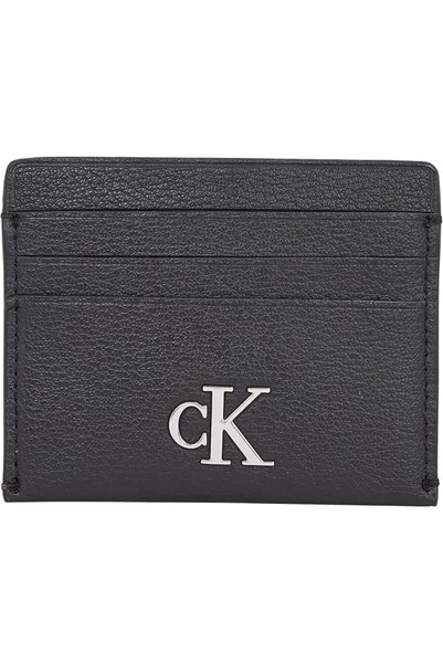 Calvin Klein Underwear حافظة بطاقات CK JEANS MINIMAL MONOGRAM 6CC للنساء بالل...