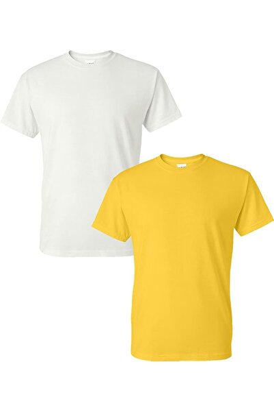 GILDAN Men's DryBlend T-Shirt, Style G8000, 2-Pack, Dark Heather, Small