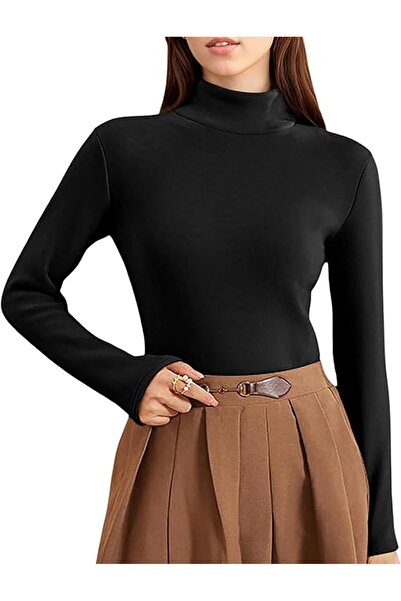 BananaHome Women Thermal Mock Turtleneck Tops Long Sleeve Shirts Fleece Lined...