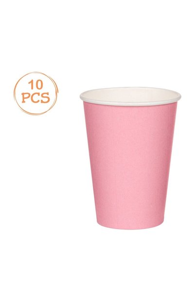 Jumbo Pahare din Carton Roz 270 ml - 10 buc.
