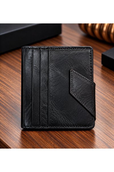 Yurtsever Genuine Leather Unisex Card Holder Wallet – Stylish Design