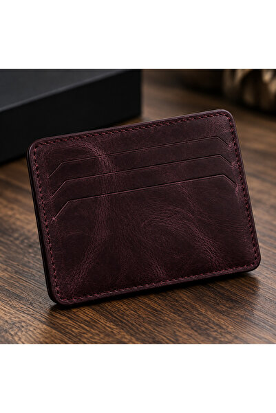 Yurtsever Genuine Leather Unisex Card Holder – Slim Design, Minimalist Multi-...