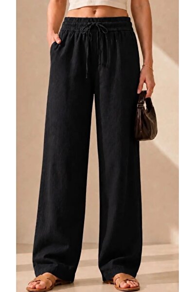 BM BALANCEMODA Παντελόνι από λινό μείγμα με χαλαρή εφαρμογή