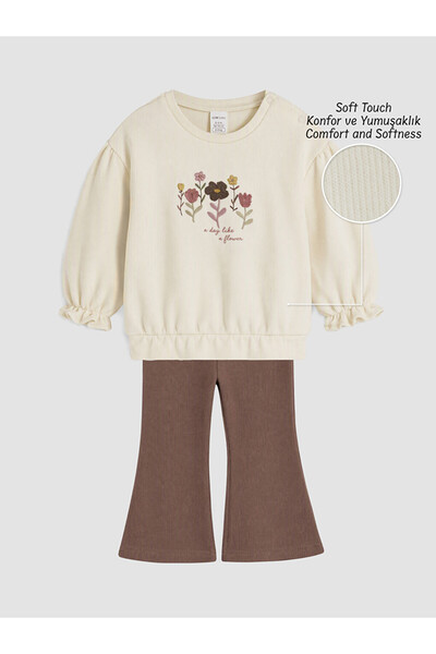 LC Waikiki Lcw baby embroidered girl's outfit set