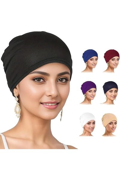 Generic 6 Pieces Chemo Head Scarves for Women, Pre Tied Chemo Head Scarf Bean...