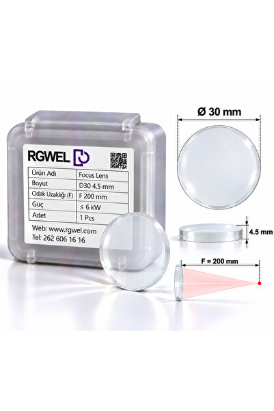 RGWEL Fiber Lazer Focus Lens D30 F200 4.5mm