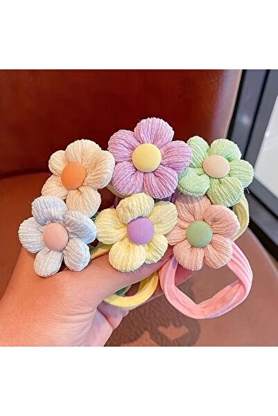 GENERAL 12 pcs Soft Elastic Flower Hair Ties Cute Pastel No Damage Scrunchies...