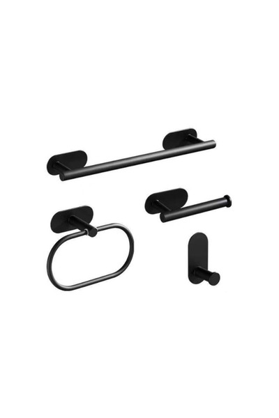 TOPAUTOCHEI Set de accesorii pentru baie din 4 piese, suport pentru prosoape,...