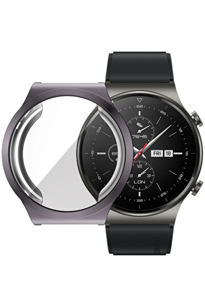 XGSM Carcasă 2 în 1 cu protecție pentru ecran pentru Huawei Watch GT 2 PRO, Gri