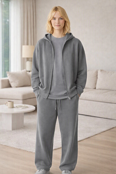 Oceanwear Широк спортен комплект с горнище с качулка, унисекс, зимен, от 3-сл...