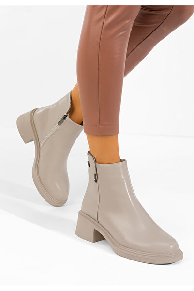 B T Shoes Ghete dama piele Aniana bej