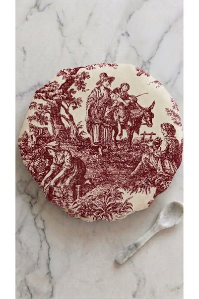 shopshop ss 6 Pieces of Ready-Made American Service Supla Fabric, 33 cm Circle Supla Compatible with French Country Pattern