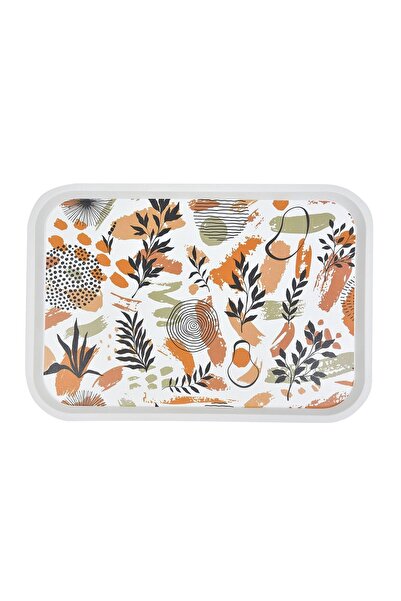 OEM Tavă Albă 42x30 cm cu Frunze și Suprafață Reliefată, pentru Servire Decor...