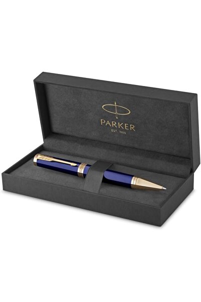 Parker قلم حبر جاف إنجينويتي أزرق اللون بحواف ذهبية