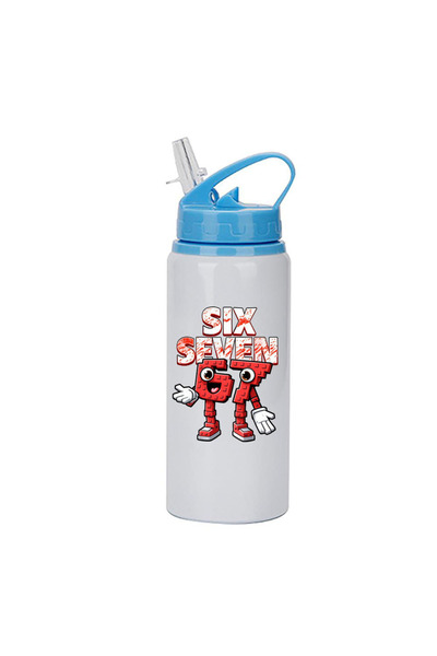 Photoretous Six-seven Μπουκάλι 600ml Λευκό Μπλε Καπάκι