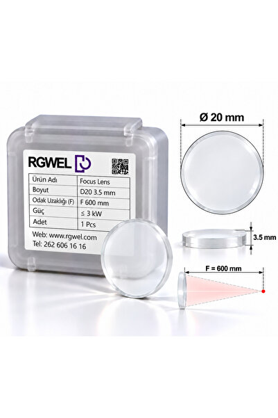 RGWEL Fiber Lazer Focus Lens D20 F600 3.5mm