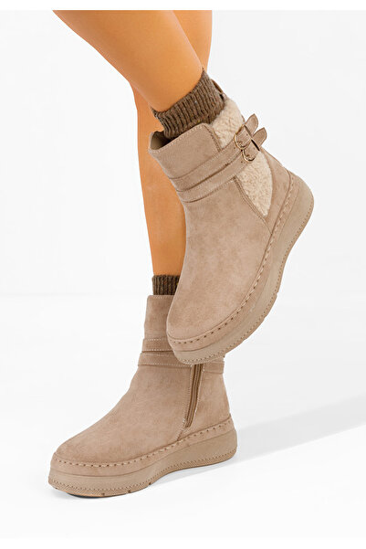B T Shoes Ghete inalte dama Monroa kaki