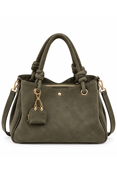 Neli Elegant Women's Suede Accessory Detailed Bag