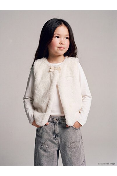 LC Waikiki Esvab • Modern & Distinctive Zero Roba Collar Girls' Plush Vest