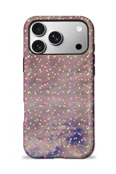 EDELFU متوافق مع iPhone 18 PRO - تصميم Minnacık بألوان قلوب زاهية، غطاء مزدوج...