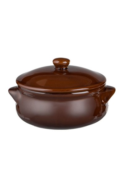 OEM Vas din Ceramica cu Capac pentru Cuptor 580ml – Termorezistentă