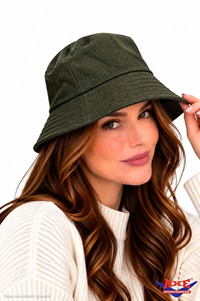 AXE SPORTSWEAR Khaki Cashmere Bucket Hat Basic Bucket Fisherman Hat Daily Sty...