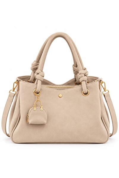Neli Elegant Women's Suede Accessory Detailed Bag