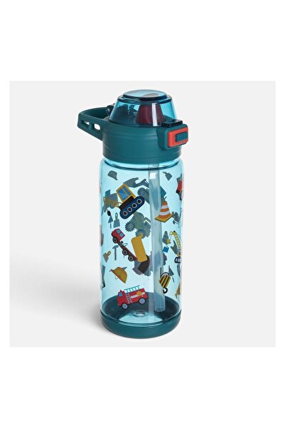 OEM Sticlă de Apă Copii Pop-Up 600 ml cu Pai din Silicon, Model Vehicule – Mâ...