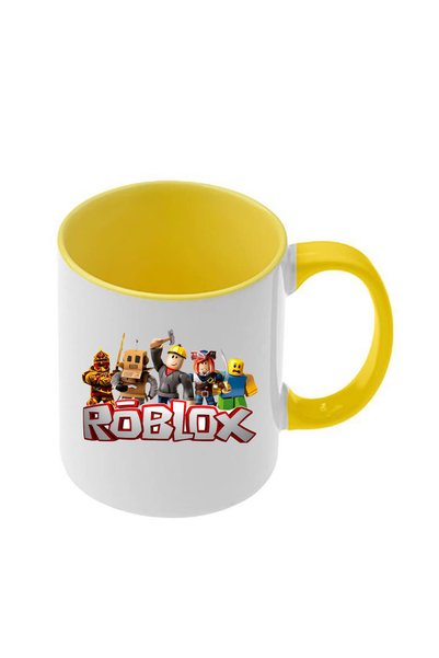 Photoretous Κούπα Roblox με κίτρινη λαβή και εσωτερικό "