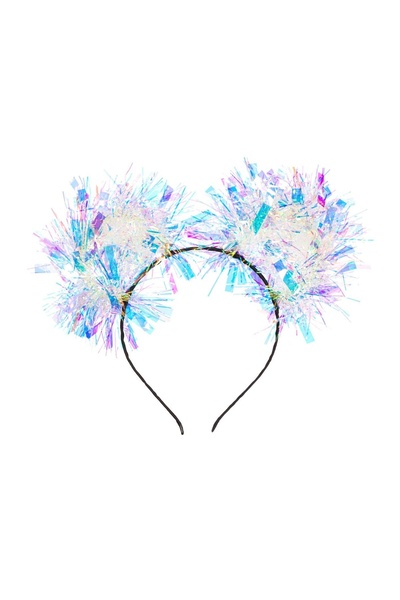 OEM Coroniță Par de Deghizare cu Urechi din Tinsel Holografic – Accesoriu Fes...
