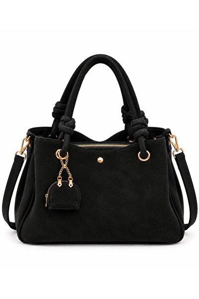 Neli Elegant Women's Suede Accessory Detailed Bag