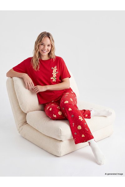 LC Waikiki New Year's Themed Women's Pajama Set from Uzg Store for Style Enth...