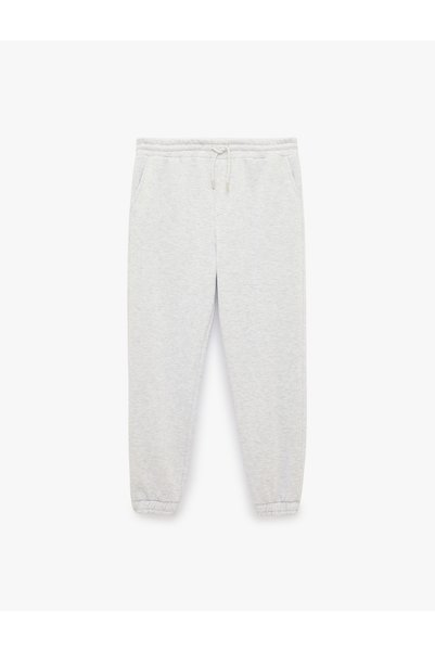Koton Cotton Three-Threaded Ruffled Sweatpants with Elastic Cuffs, Pockets an...