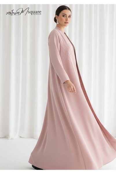 Msquare Fashion The Sunburst Pink Pleat Abaya