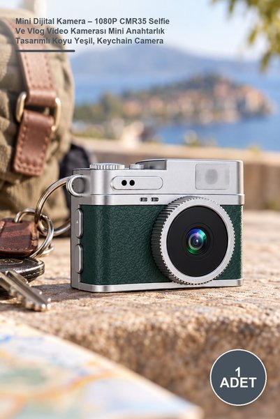 Yenilig 1 Adet Mini Dijital Kamera – 1080P CMR35 Selfie Ve Vlog Video Kamerası Mini Anahtarlık Tasarımlı Koyu Yeşil, Keychain Camera