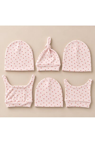 Baby Bakkal 6 Pieces Baby Beanie Double Layer Combed Cotton 100% Cotton (0-3)...
