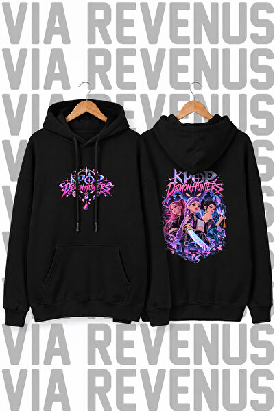 Vordevia Hanorac cu glugă unisex cu imprimeu K Pop Demon Hunters