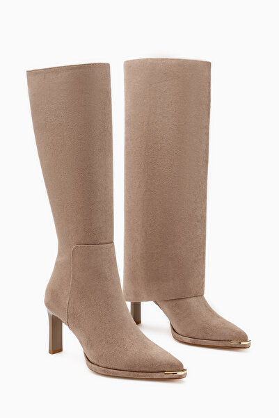 Limoya Petra Mink Suede Women's Boots with Removable Heel Detail