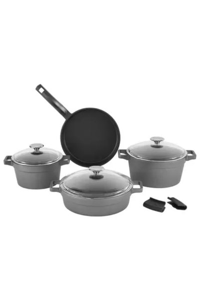 Pierre Cardin Ultra Graniks Gray 7 Piece Pot Set