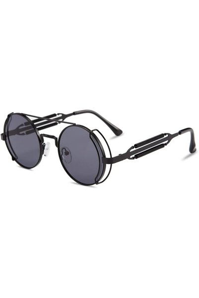 AZONEE Steampunk Sunglasses, Hippie Glasses Vintage Round Punk Classic Trendy...