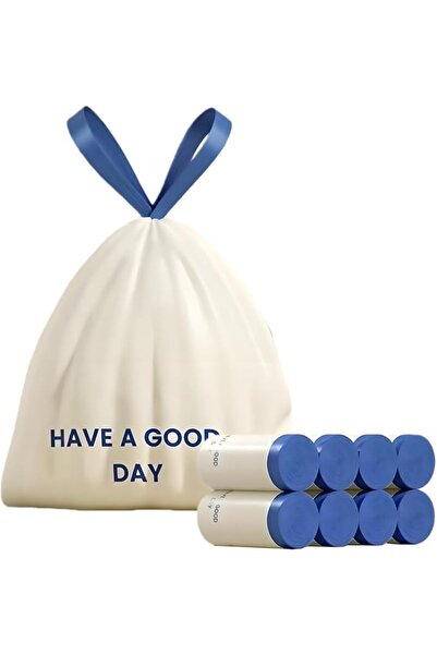 TERRIFI 96 Counts Heavy Duty Bin Bag with Tie Handle, 8 Rolls Drawstring Smal...
