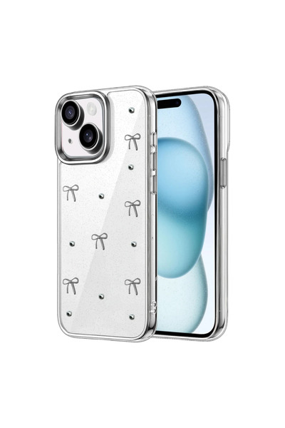 ELİSY غطاء متوافق مع هاتف Apple iPhone 15 بنمط فيونك - النمط 5