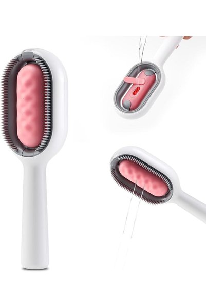 ASKIND Water Brush for Cats Dogs, Pet Grooming Bath Brush, 2 in 1 Cleaning Br...