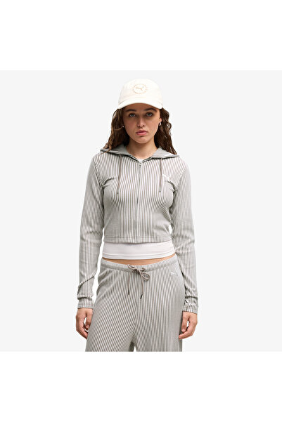 Puma Hanorac gri pentru femei, cu nervuri, Essential