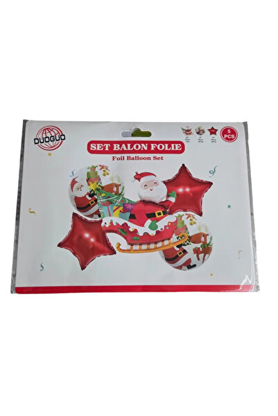 Generic Brand Set 5 Baloane de Crăciun, Ornamente Decorative Festive pentru B...