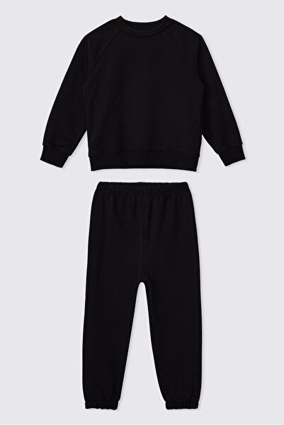 Panço Baby Boy 2-Piece Black Tracksuit Set