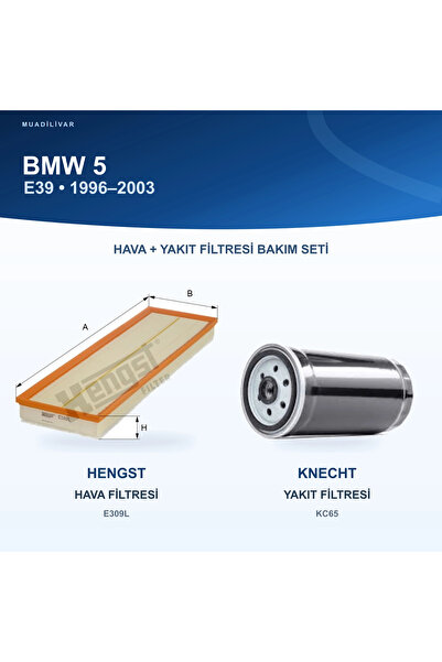 BMW 5 (E39) Hava+Yakıt Filtre Bakım Seti
