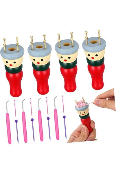 Generic 4pcs Knitting Doll Lightweight Wooden Knit Tools Craft Kit For DIY Pl...