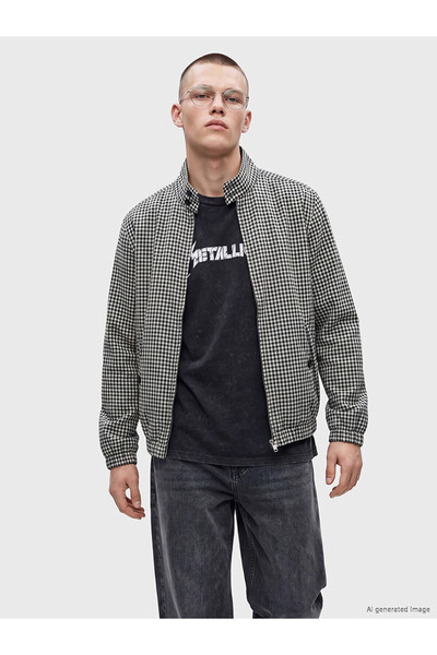 LC Waikiki Nevavm Xside Beige Relax Fit Plaid Men's Jacket with a Difference